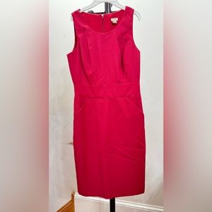 J crew red dress with side pockets size 2